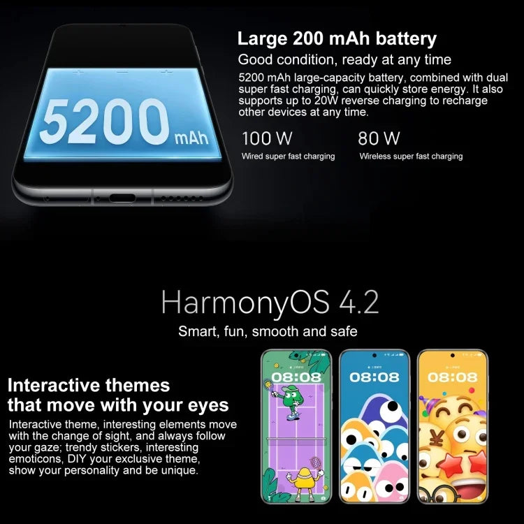 HUAWEI Pura 70 Ultra, สแกนลายนิ้วมือบนหน้าจอ, 6.8 นิ้ว HarmonyOS 4.2 Kirin 9010 Octa Core สูงสุด 2.3GHz, NFC, OTG, ไม่รองรับ Google Play, 16GB+512GB, 16GB+1TB