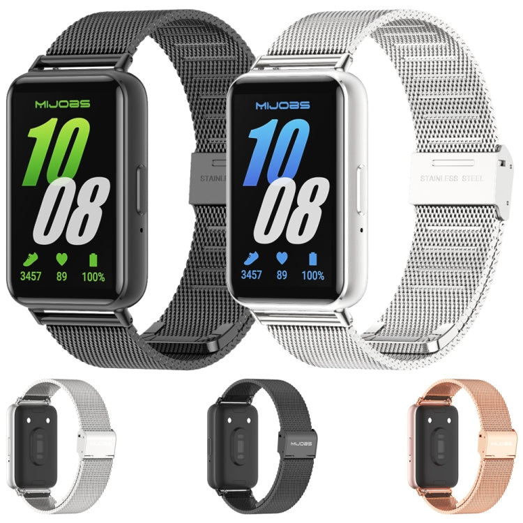 สายรัดนาฬิกาโลหะหัวเข็มขัด Mijobs Milan สำหรับ Samsung Galaxy Fit 3
