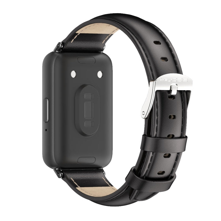 สายรัดนาฬิกาหนังแท้สองด้าน Mijobs สำหรับ Samsung Galaxy Fit 3
