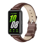 สายรัดนาฬิกาหนังแท้สองด้าน Mijobs สำหรับ Samsung Galaxy Fit 3