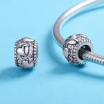 ลูกปัด Shine My Heart เงินสเตอร์ลิง S925 อุปกรณ์สร้อยข้อมือสร้อยคอ DIY