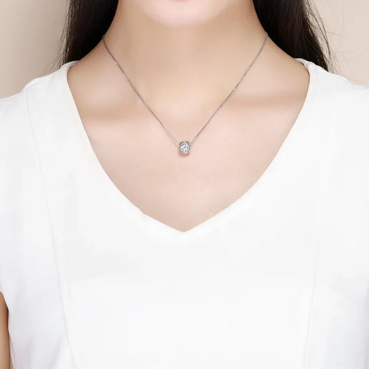 ลูกปัด Shine My Heart เงินสเตอร์ลิง S925 อุปกรณ์สร้อยข้อมือสร้อยคอ DIY