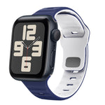 สายรัดนาฬิกาซิลิโคนแบบหัวเข็มขัดกลับลายคลื่น สำหรับ Apple Watch Series 10 ขนาด 46 มม., สำหรับ Apple Watch Series 10 ขนาด 42 มม., สำหรับ Apple Watch SE 2023 ขนาด 44 มม., สำหรับ Apple Watch SE 2023 ขนาด 40 มม.