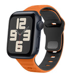 สายรัดนาฬิกาซิลิโคนแบบหัวเข็มขัดกลับลายคลื่น สำหรับ Apple Watch Series 10 ขนาด 46 มม., สำหรับ Apple Watch Series 10 ขนาด 42 มม., สำหรับ Apple Watch SE 2023 ขนาด 44 มม., สำหรับ Apple Watch SE 2023 ขนาด 40 มม.