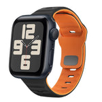 สายรัดนาฬิกาซิลิโคนแบบหัวเข็มขัดกลับลายคลื่น สำหรับ Apple Watch Series 10 ขนาด 46 มม., สำหรับ Apple Watch Series 10 ขนาด 42 มม., สำหรับ Apple Watch SE 2023 ขนาด 44 มม., สำหรับ Apple Watch SE 2023 ขนาด 40 มม.