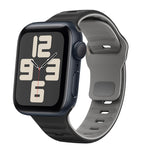 สายรัดนาฬิกาซิลิโคนแบบหัวเข็มขัดกลับลายคลื่น สำหรับ Apple Watch Series 10 ขนาด 46 มม., สำหรับ Apple Watch Series 10 ขนาด 42 มม., สำหรับ Apple Watch SE 2023 ขนาด 44 มม., สำหรับ Apple Watch SE 2023 ขนาด 40 มม.