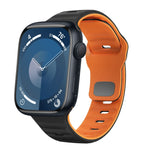 สายรัดนาฬิกาซิลิโคนแบบหัวเข็มขัดกลับลายคลื่น สำหรับ Apple Watch Ultra 2 ขนาด 49 มม., สำหรับ Apple Watch Series 9 ขนาด 45 มม., สำหรับ Apple Watch Series 9 ขนาด 41 มม., สำหรับ Apple Watch Ultra ขนาด 49 มม.
