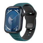 สายรัดนาฬิกาซิลิโคนแบบหัวเข็มขัดกลับลายคลื่น สำหรับ Apple Watch Ultra 2 ขนาด 49 มม., สำหรับ Apple Watch Series 9 ขนาด 45 มม., สำหรับ Apple Watch Series 9 ขนาด 41 มม., สำหรับ Apple Watch Ultra ขนาด 49 มม.
