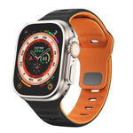 สายรัดนาฬิกาซิลิโคนแบบหัวเข็มขัดกลับลายคลื่น สำหรับ Apple Watch Ultra 2 ขนาด 49 มม., สำหรับ Apple Watch Series 9 ขนาด 45 มม., สำหรับ Apple Watch Series 9 ขนาด 41 มม., สำหรับ Apple Watch Ultra ขนาด 49 มม.