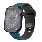 สายรัดนาฬิกาซิลิโคนแบบหัวเข็มขัดกลับลายคลื่น สำหรับ Apple Watch Series 8 ขนาด 41 มม., สำหรับ Apple Watch Series 8 ขนาด 45 มม., สำหรับ Apple Watch SE 2022 ขนาด 40 มม., สำหรับ Apple Watch SE 2022 ขนาด 44 มม.