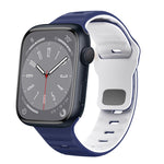สายรัดนาฬิกาซิลิโคนแบบหัวเข็มขัดกลับลายคลื่น สำหรับ Apple Watch Series 8 ขนาด 41 มม., สำหรับ Apple Watch Series 8 ขนาด 45 มม., สำหรับ Apple Watch SE 2022 ขนาด 40 มม., สำหรับ Apple Watch SE 2022 ขนาด 44 มม.