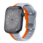 สายรัดนาฬิกาซิลิโคนแบบหัวเข็มขัดกลับลายคลื่น สำหรับ Apple Watch Series 8 ขนาด 41 มม., สำหรับ Apple Watch Series 8 ขนาด 45 มม., สำหรับ Apple Watch SE 2022 ขนาด 40 มม., สำหรับ Apple Watch SE 2022 ขนาด 44 มม.