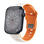 สายรัดนาฬิกาซิลิโคนแบบหัวเข็มขัดกลับลายคลื่น สำหรับ Apple Watch Series 8 ขนาด 41 มม., สำหรับ Apple Watch Series 8 ขนาด 45 มม., สำหรับ Apple Watch SE 2022 ขนาด 40 มม., สำหรับ Apple Watch SE 2022 ขนาด 44 มม.