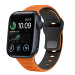 สายรัดนาฬิกาซิลิโคนแบบหัวเข็มขัดกลับลายคลื่น สำหรับ Apple Watch Series 8 ขนาด 41 มม., สำหรับ Apple Watch Series 8 ขนาด 45 มม., สำหรับ Apple Watch SE 2022 ขนาด 40 มม., สำหรับ Apple Watch SE 2022 ขนาด 44 มม.