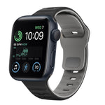 สายรัดนาฬิกาซิลิโคนแบบหัวเข็มขัดกลับลายคลื่น สำหรับ Apple Watch Series 8 ขนาด 41 มม., สำหรับ Apple Watch Series 8 ขนาด 45 มม., สำหรับ Apple Watch SE 2022 ขนาด 40 มม., สำหรับ Apple Watch SE 2022 ขนาด 44 มม.