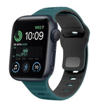 สายรัดนาฬิกาซิลิโคนแบบหัวเข็มขัดกลับลายคลื่น สำหรับ Apple Watch Series 8 ขนาด 41 มม., สำหรับ Apple Watch Series 8 ขนาด 45 มม., สำหรับ Apple Watch SE 2022 ขนาด 40 มม., สำหรับ Apple Watch SE 2022 ขนาด 44 มม.