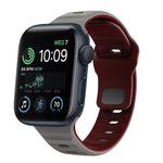 สายรัดนาฬิกาซิลิโคนแบบหัวเข็มขัดกลับลายคลื่น สำหรับ Apple Watch Series 8 ขนาด 41 มม., สำหรับ Apple Watch Series 8 ขนาด 45 มม., สำหรับ Apple Watch SE 2022 ขนาด 40 มม., สำหรับ Apple Watch SE 2022 ขนาด 44 มม.