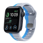 สายรัดนาฬิกาซิลิโคนแบบหัวเข็มขัดกลับลายคลื่น สำหรับ Apple Watch Series 8 ขนาด 41 มม., สำหรับ Apple Watch Series 8 ขนาด 45 มม., สำหรับ Apple Watch SE 2022 ขนาด 40 มม., สำหรับ Apple Watch SE 2022 ขนาด 44 มม.