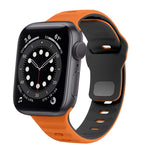 สายรัดนาฬิกาซิลิโคนแบบหัวเข็มขัดกลับลายคลื่น สำหรับ Apple Watch Series 6 ขนาด 40 มม., สำหรับ Apple Watch Series 6 ขนาด 44 มม., สำหรับ Apple Watch Series 5 ขนาด 44 มม., สำหรับ Apple Watch Series 5 ขนาด 40 มม.