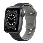 สายรัดนาฬิกาซิลิโคนแบบหัวเข็มขัดกลับลายคลื่น สำหรับ Apple Watch Series 6 ขนาด 40 มม., สำหรับ Apple Watch Series 6 ขนาด 44 มม., สำหรับ Apple Watch Series 5 ขนาด 44 มม., สำหรับ Apple Watch Series 5 ขนาด 40 มม.