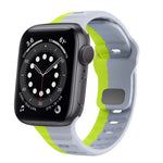 สายรัดนาฬิกาซิลิโคนแบบหัวเข็มขัดกลับลายคลื่น สำหรับ Apple Watch Series 6 ขนาด 40 มม., สำหรับ Apple Watch Series 6 ขนาด 44 มม., สำหรับ Apple Watch Series 5 ขนาด 44 มม., สำหรับ Apple Watch Series 5 ขนาด 40 มม.
