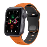 สายรัดนาฬิกาซิลิโคนแบบหัวเข็มขัดกลับลายคลื่น สำหรับ Apple Watch Series 6 ขนาด 40 มม., สำหรับ Apple Watch Series 6 ขนาด 44 มม., สำหรับ Apple Watch Series 5 ขนาด 44 มม., สำหรับ Apple Watch Series 5 ขนาด 40 มม.