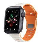 สายรัดนาฬิกาซิลิโคนแบบหัวเข็มขัดกลับลายคลื่น สำหรับ Apple Watch Series 6 ขนาด 40 มม., สำหรับ Apple Watch Series 6 ขนาด 44 มม., สำหรับ Apple Watch Series 5 ขนาด 44 มม., สำหรับ Apple Watch Series 5 ขนาด 40 มม.
