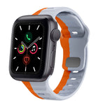สายรัดนาฬิกาซิลิโคนแบบหัวเข็มขัดกลับลายคลื่น สำหรับ Apple Watch Series 6 ขนาด 40 มม., สำหรับ Apple Watch Series 6 ขนาด 44 มม., สำหรับ Apple Watch Series 5 ขนาด 44 มม., สำหรับ Apple Watch Series 5 ขนาด 40 มม.