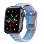 สายรัดนาฬิกาซิลิโคนแบบหัวเข็มขัดกลับลายคลื่น สำหรับ Apple Watch Series 6 ขนาด 40 มม., สำหรับ Apple Watch Series 6 ขนาด 44 มม., สำหรับ Apple Watch Series 5 ขนาด 44 มม., สำหรับ Apple Watch Series 5 ขนาด 40 มม.