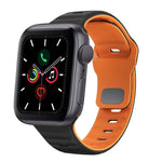 สายรัดนาฬิกาซิลิโคนแบบหัวเข็มขัดกลับลายคลื่น สำหรับ Apple Watch Series 6 ขนาด 40 มม., สำหรับ Apple Watch Series 6 ขนาด 44 มม., สำหรับ Apple Watch Series 5 ขนาด 44 มม., สำหรับ Apple Watch Series 5 ขนาด 40 มม.