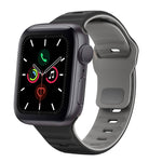 สายรัดนาฬิกาซิลิโคนแบบหัวเข็มขัดกลับลายคลื่น สำหรับ Apple Watch Series 6 ขนาด 40 มม., สำหรับ Apple Watch Series 6 ขนาด 44 มม., สำหรับ Apple Watch Series 5 ขนาด 44 มม., สำหรับ Apple Watch Series 5 ขนาด 40 มม.