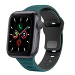 สายรัดนาฬิกาซิลิโคนแบบหัวเข็มขัดกลับลายคลื่น สำหรับ Apple Watch Series 6 ขนาด 40 มม., สำหรับ Apple Watch Series 6 ขนาด 44 มม., สำหรับ Apple Watch Series 5 ขนาด 44 มม., สำหรับ Apple Watch Series 5 ขนาด 40 มม.