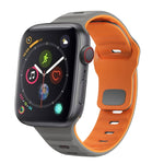 สายรัดนาฬิกาซิลิโคนแบบหัวเข็มขัดกลับลายคลื่น สำหรับ Apple Watch Series 4 ขนาด 44 มม., สำหรับ Apple Watch Series 4 ขนาด 40 มม., สำหรับ Apple Watch Series 3 ขนาด 38 มม., สำหรับ Apple Watch Series 3 ขนาด 42 มม.