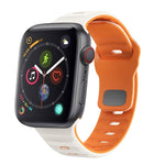 สายรัดนาฬิกาซิลิโคนแบบหัวเข็มขัดกลับลายคลื่น สำหรับ Apple Watch Series 4 ขนาด 44 มม., สำหรับ Apple Watch Series 4 ขนาด 40 มม., สำหรับ Apple Watch Series 3 ขนาด 38 มม., สำหรับ Apple Watch Series 3 ขนาด 42 มม.