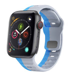 สายรัดนาฬิกาซิลิโคนแบบหัวเข็มขัดกลับลายคลื่น สำหรับ Apple Watch Series 4 ขนาด 44 มม., สำหรับ Apple Watch Series 4 ขนาด 40 มม., สำหรับ Apple Watch Series 3 ขนาด 38 มม., สำหรับ Apple Watch Series 3 ขนาด 42 มม.