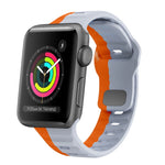 สายรัดนาฬิกาซิลิโคนแบบหัวเข็มขัดกลับลายคลื่น สำหรับ Apple Watch Series 4 ขนาด 44 มม., สำหรับ Apple Watch Series 4 ขนาด 40 มม., สำหรับ Apple Watch Series 3 ขนาด 38 มม., สำหรับ Apple Watch Series 3 ขนาด 42 มม.