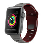 สายรัดนาฬิกาซิลิโคนแบบหัวเข็มขัดกลับลายคลื่น สำหรับ Apple Watch Series 4 ขนาด 44 มม., สำหรับ Apple Watch Series 4 ขนาด 40 มม., สำหรับ Apple Watch Series 3 ขนาด 38 มม., สำหรับ Apple Watch Series 3 ขนาด 42 มม.