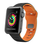 สายรัดนาฬิกาซิลิโคนแบบหัวเข็มขัดกลับลายคลื่น สำหรับ Apple Watch Series 2 ขนาด 42 มม., สำหรับ Apple Watch Series 2 ขนาด 38 มม., สำหรับ Apple Watch ขนาด 42 มม., สำหรับ Apple Watch ขนาด 38 มม.