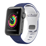 สายรัดนาฬิกาซิลิโคนแบบหัวเข็มขัดกลับลายคลื่น สำหรับ Apple Watch Series 2 ขนาด 42 มม., สำหรับ Apple Watch Series 2 ขนาด 38 มม., สำหรับ Apple Watch ขนาด 42 มม., สำหรับ Apple Watch ขนาด 38 มม.
