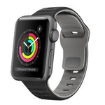 สายรัดนาฬิกาซิลิโคนแบบหัวเข็มขัดกลับลายคลื่น สำหรับ Apple Watch Series 2 ขนาด 42 มม., สำหรับ Apple Watch Series 2 ขนาด 38 มม., สำหรับ Apple Watch ขนาด 42 มม., สำหรับ Apple Watch ขนาด 38 มม.