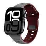สายรัดนาฬิกาซิลิโคนแบบหัวเข็มขัดกลับลายคลื่น สำหรับ Apple Watch Series 10 ขนาด 46 มม., สำหรับ Apple Watch Series 10 ขนาด 42 มม., สำหรับ Apple Watch SE 2023 ขนาด 44 มม., สำหรับ Apple Watch SE 2023 ขนาด 40 มม.
