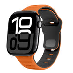 สายรัดนาฬิกาซิลิโคนแบบหัวเข็มขัดกลับลายคลื่น สำหรับ Apple Watch Series 10 ขนาด 46 มม., สำหรับ Apple Watch Series 10 ขนาด 42 มม., สำหรับ Apple Watch SE 2023 ขนาด 44 มม., สำหรับ Apple Watch SE 2023 ขนาด 40 มม.