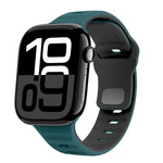 สายรัดนาฬิกาซิลิโคนแบบหัวเข็มขัดกลับลายคลื่น สำหรับ Apple Watch Series 10 ขนาด 46 มม., สำหรับ Apple Watch Series 10 ขนาด 42 มม., สำหรับ Apple Watch SE 2023 ขนาด 44 มม., สำหรับ Apple Watch SE 2023 ขนาด 40 มม.
