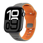 สายรัดนาฬิกาซิลิโคนแบบหัวเข็มขัดกลับลายคลื่น สำหรับ Apple Watch Series 10 ขนาด 46 มม., สำหรับ Apple Watch Series 10 ขนาด 42 มม., สำหรับ Apple Watch SE 2023 ขนาด 44 มม., สำหรับ Apple Watch SE 2023 ขนาด 40 มม.