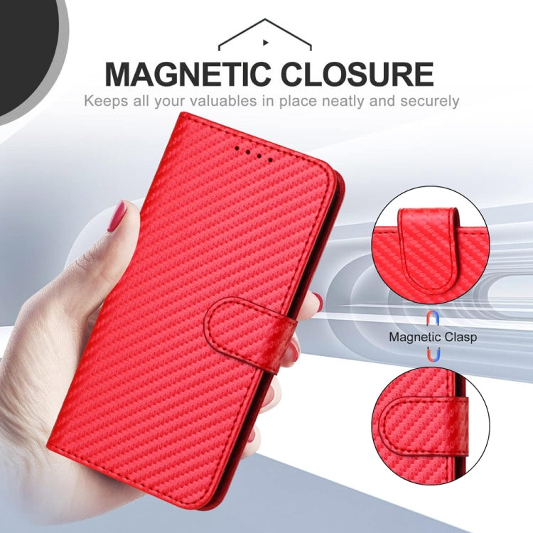 เคสโทรศัพท์หนังคาร์บอนไฟเบอร์พร้อมหัวเข็มขัด YX0070 พร้อมสายคล้อง สำหรับ iPhone 17e / 16e, สำหรับ iPhone 17 Pro Max, สำหรับ iPhone 17 Pro, สำหรับ iPhone 17, สำหรับ iPhone Air, สำหรับ iPhone 16 Pro Max
