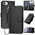 เคสโทรศัพท์หนังคาร์บอนไฟเบอร์พร้อมหัวเข็มขัด YX0070 พร้อมสายคล้อง สำหรับ iPhone 17e / 16e, สำหรับ iPhone 17 Pro Max, สำหรับ iPhone 17 Pro, สำหรับ iPhone 17, สำหรับ iPhone Air, สำหรับ iPhone 16 Pro Max