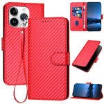เคสโทรศัพท์หนังคาร์บอนไฟเบอร์พร้อมหัวเข็มขัด YX0070 และสายคล้อง สำหรับ iPhone 16 Pro, สำหรับ iPhone 16 Plus, สำหรับ iPhone 16, สำหรับ iPhone 15 Pro Max, สำหรับ iPhone 15 Pro, สำหรับ iPhone 15 Plus