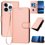 เคสโทรศัพท์หนังคาร์บอนไฟเบอร์พร้อมหัวเข็มขัด YX0070 และสายคล้อง สำหรับ iPhone 16 Pro, สำหรับ iPhone 16 Plus, สำหรับ iPhone 16, สำหรับ iPhone 15 Pro Max, สำหรับ iPhone 15 Pro, สำหรับ iPhone 15 Plus