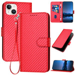 เคสโทรศัพท์หนังคาร์บอนไฟเบอร์พร้อมหัวเข็มขัด YX0070 และสายคล้อง สำหรับ iPhone 16 Pro, สำหรับ iPhone 16 Plus, สำหรับ iPhone 16, สำหรับ iPhone 15 Pro Max, สำหรับ iPhone 15 Pro, สำหรับ iPhone 15 Plus