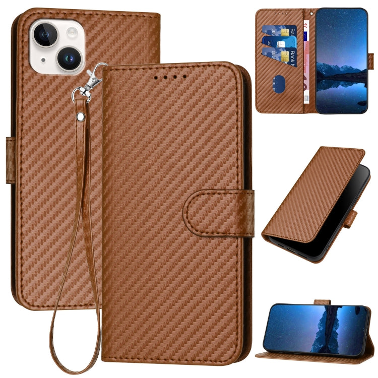 เคสโทรศัพท์หนังคาร์บอนไฟเบอร์พร้อมหัวเข็มขัด YX0070 และสายคล้อง สำหรับ iPhone 16 Pro, สำหรับ iPhone 16 Plus, สำหรับ iPhone 16, สำหรับ iPhone 15 Pro Max, สำหรับ iPhone 15 Pro, สำหรับ iPhone 15 Plus
